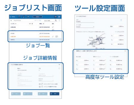 画面表示の一例