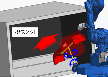 塗装による汚れを削減する設置例